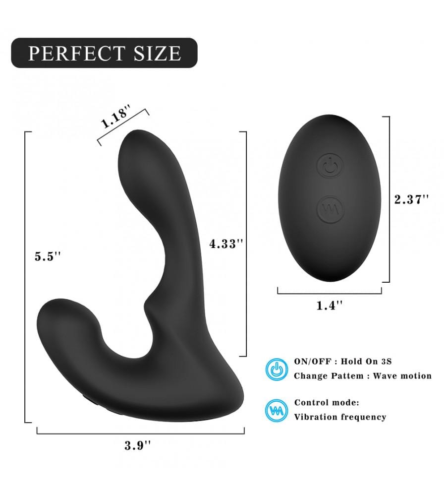 9 Vibrating Double Motor 30° Wave-Motion Prostate Massager