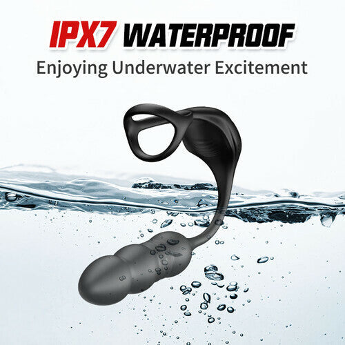 Buyging™ Wearable 9 Thrusting 9 Vibrating Prostate Massager with Dual Cock Rings