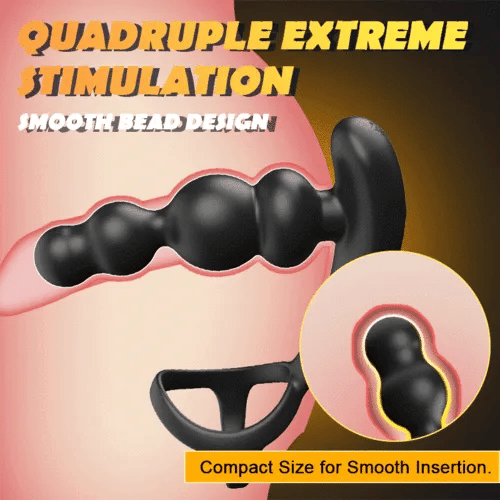 360° Rotating 10 Vibration Patterns Prostate Massager with Cock Ring