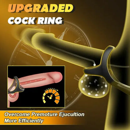 360° Rotating 10 Vibration Patterns Prostate Massager with Cock Ring