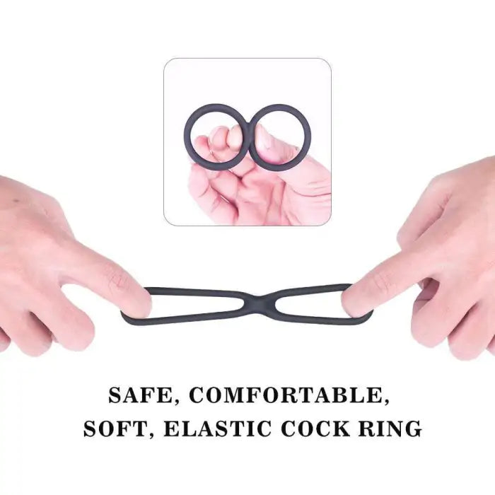 Silicone Dual Penis Ring Erection Enhancing