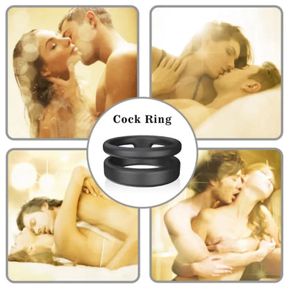 Silicone Dual Penis Ring Erection Enhancing