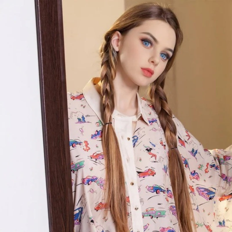 Elena – 148CM Realistic Poseable Companion B-Cup Life-Sized Doll with Blonde Hair and Blue Eyes