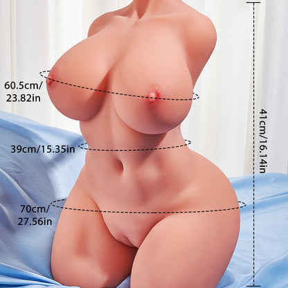 Irene- Heavy Realistic Torso Sex Doll 22 lbs TPE Male Masturbator Curvy Body with Skeleton