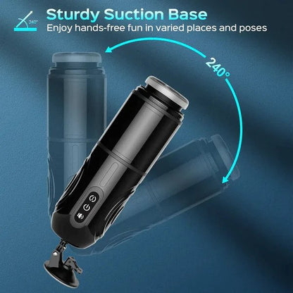 Sexoralab - High Frequency Hands Free Automatic Male Masturbator with Vibrating Penis Holster