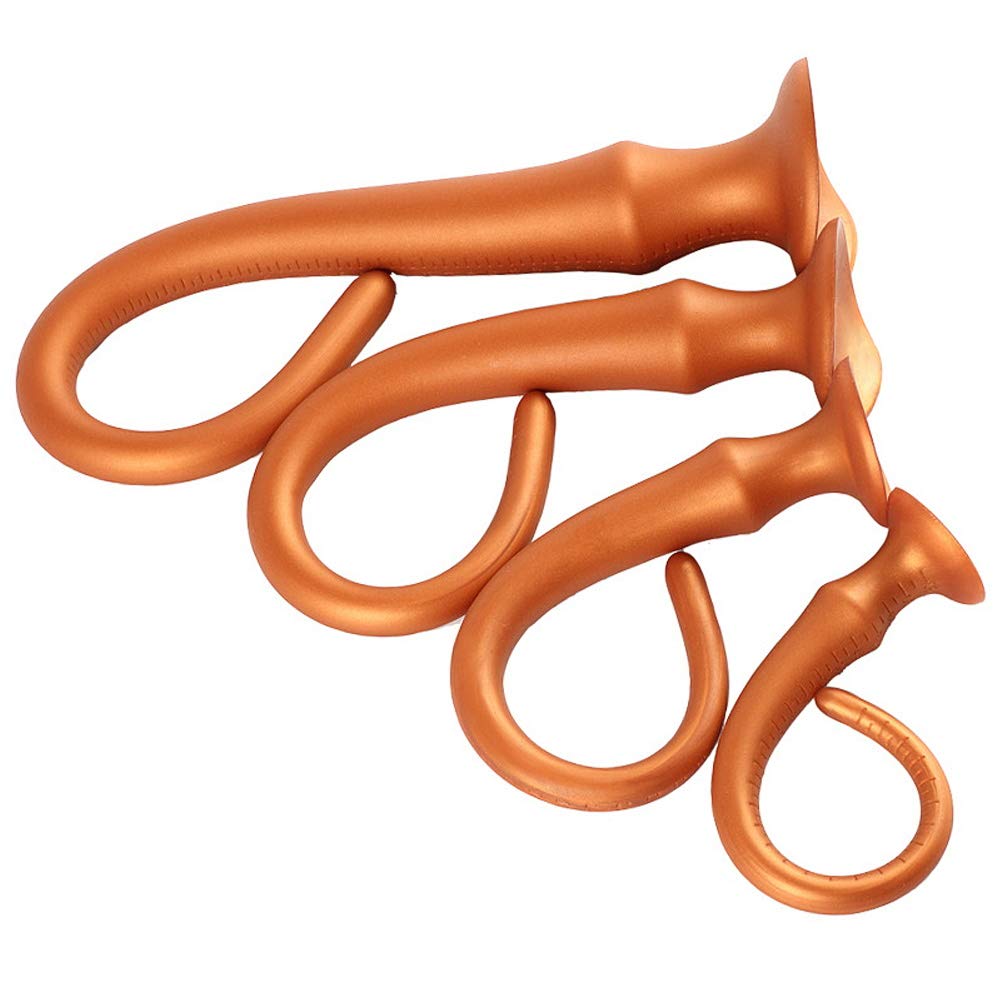 Super Long Anal Plug Dildo Flexible Liquid Silicone Butt Plug