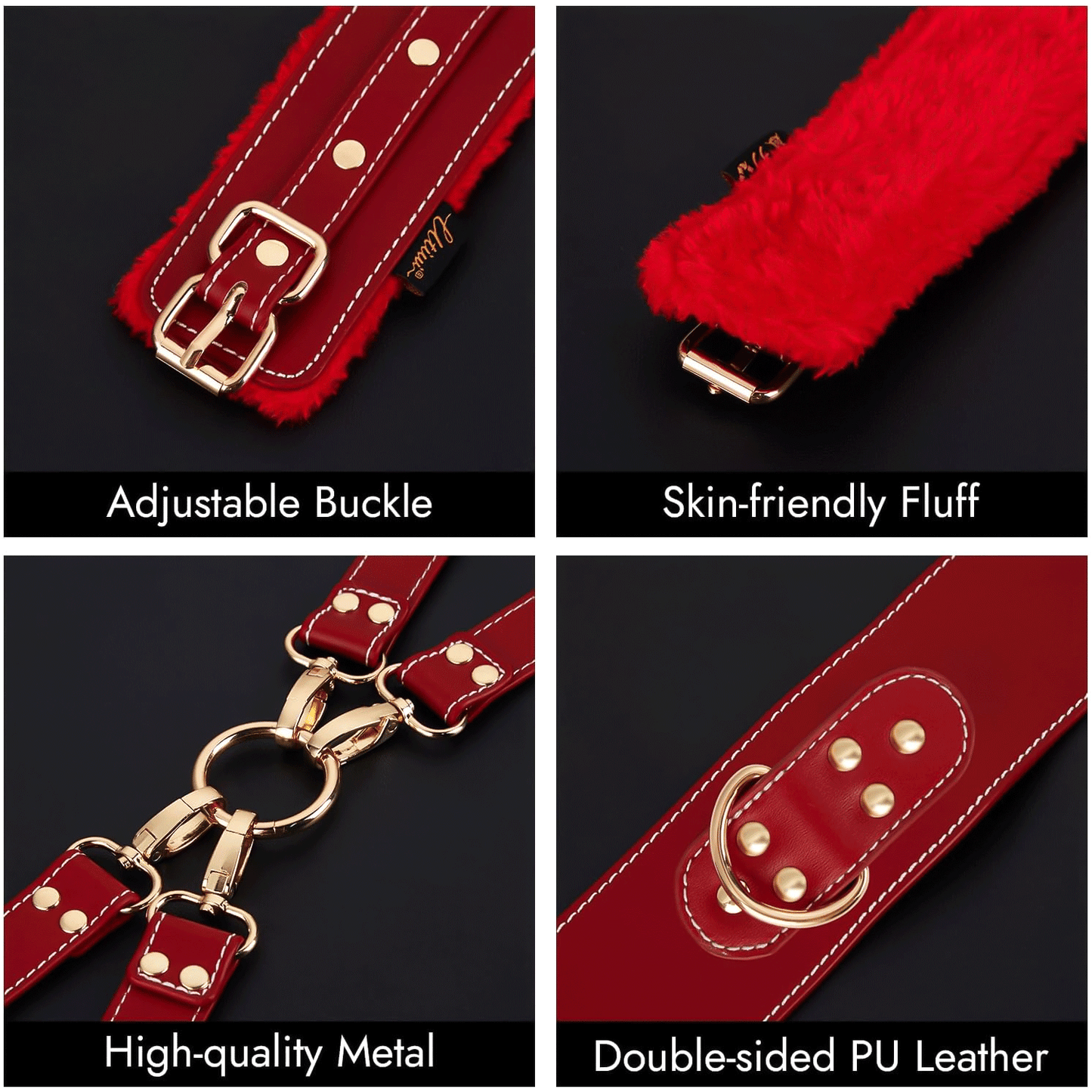 Buyging™ Sex Bondage BDSM Kit Restraints 7PCS Sets