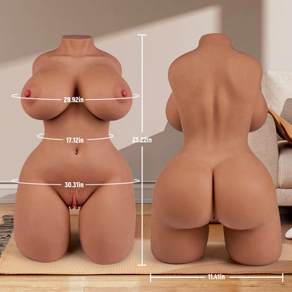 Jenni - 28.7 lbs Dual Channel Thigh Flexible Torso 1:1 Real Woman Copy Sex Doll
