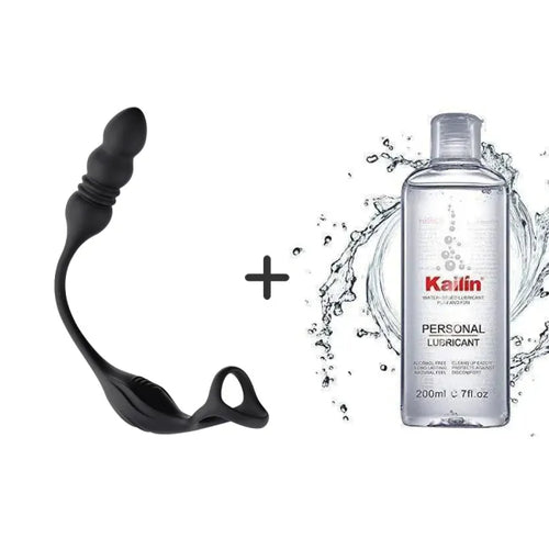 Buyging™ Wearable 9 Thrusting 9 Vibrating Prostate Massager with Dual Cock Rings