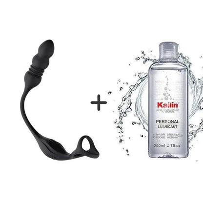 Buyging™ Wearable 9 Thrusting 9 Vibrating Prostate Massager with Dual Cock Rings