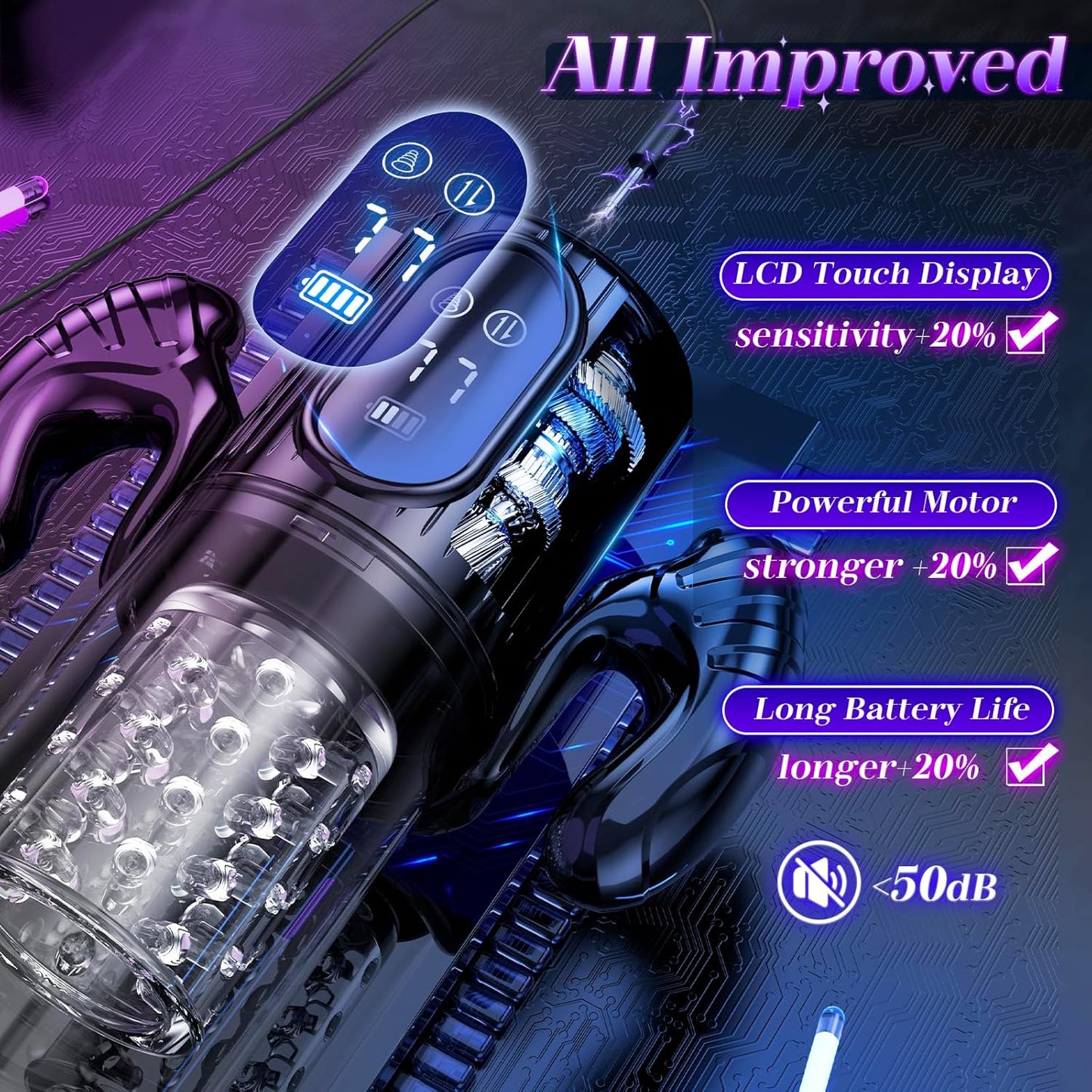 😍 Male Masturbator Penis Pump - Male Sex Toys for Men Sex Toy Pocket Pussy LCD with APP Stroker Adult Toys with 7 Thrusting 7 Rotating 5 Sucking Modes Vacuum Pumps & Enlargers🎁