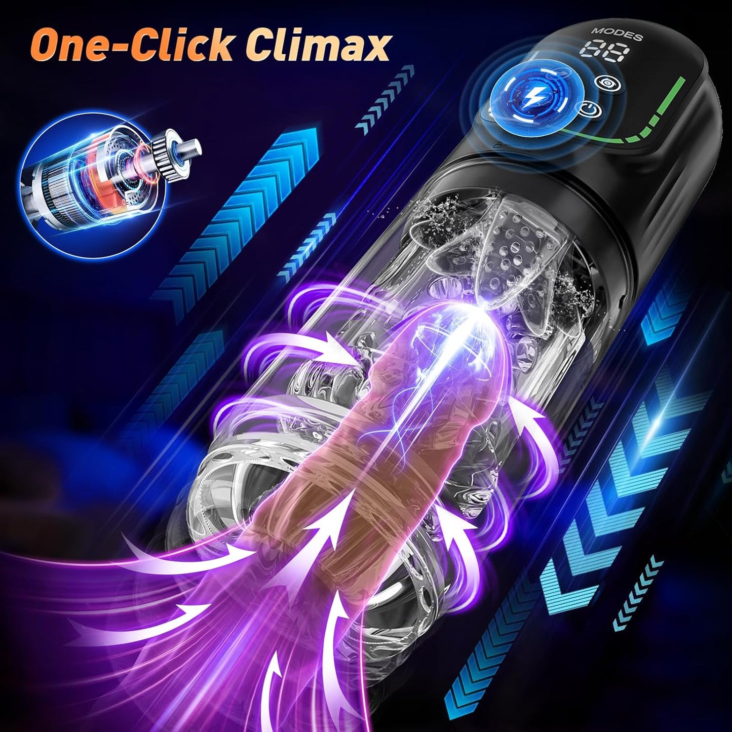 😍 Male Masturbator Penis Pump - Male Sex Toys for Men Sex Toy Pocket Pussy LCD with APP Stroker Adult Toys with 7 Thrusting 7 Rotating 5 Sucking Modes Vacuum Pumps & Enlargers🎁