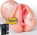 Lust 3-in-1 Vibrating Pocket Pussy – 10 Suction + 10 Vibration Modes, Realistic Vagina, Tight Anal & Blowjob Stroker for Men