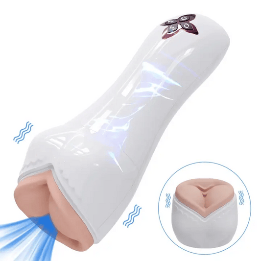 Allure Split Design Breast Vulva Entry 5 Suction & 7 Vibrations 3 Languages Automatic Masturbation Cup