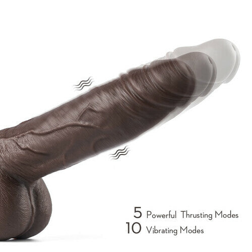 Wireless Remote Control 5 Thrusting 10 Vibrating Rotating Dildo