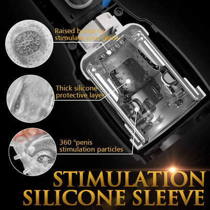 Male Masturbator Cup with 8 Reversible Rotation Modes