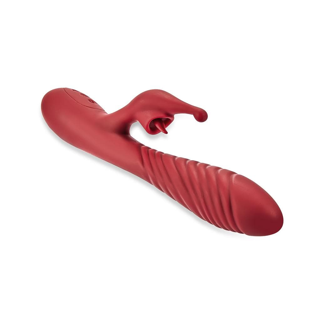 2-Motor Mini-Mouth Branch Vibration Heating Vibrator