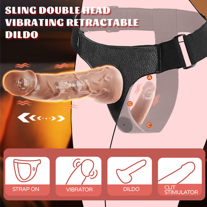 Buyging™ 2025 New Wearable Double Dildos With 10 Vibration Modes & 3 Pulsation Patterns