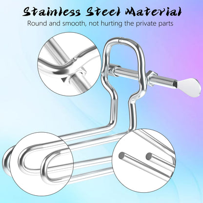 Steel Material Anal/Vaginal Expander Stainless BDSM Sex Toy for Men/Women